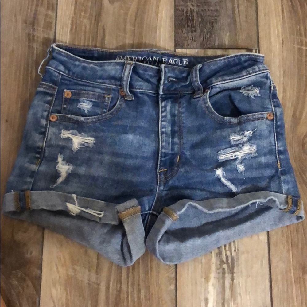 blue jean shorts